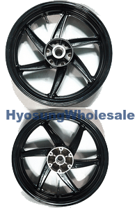 64150HN9100120 Hyosung Rear Wheel Rim Black Hyosung GT650 GT650R